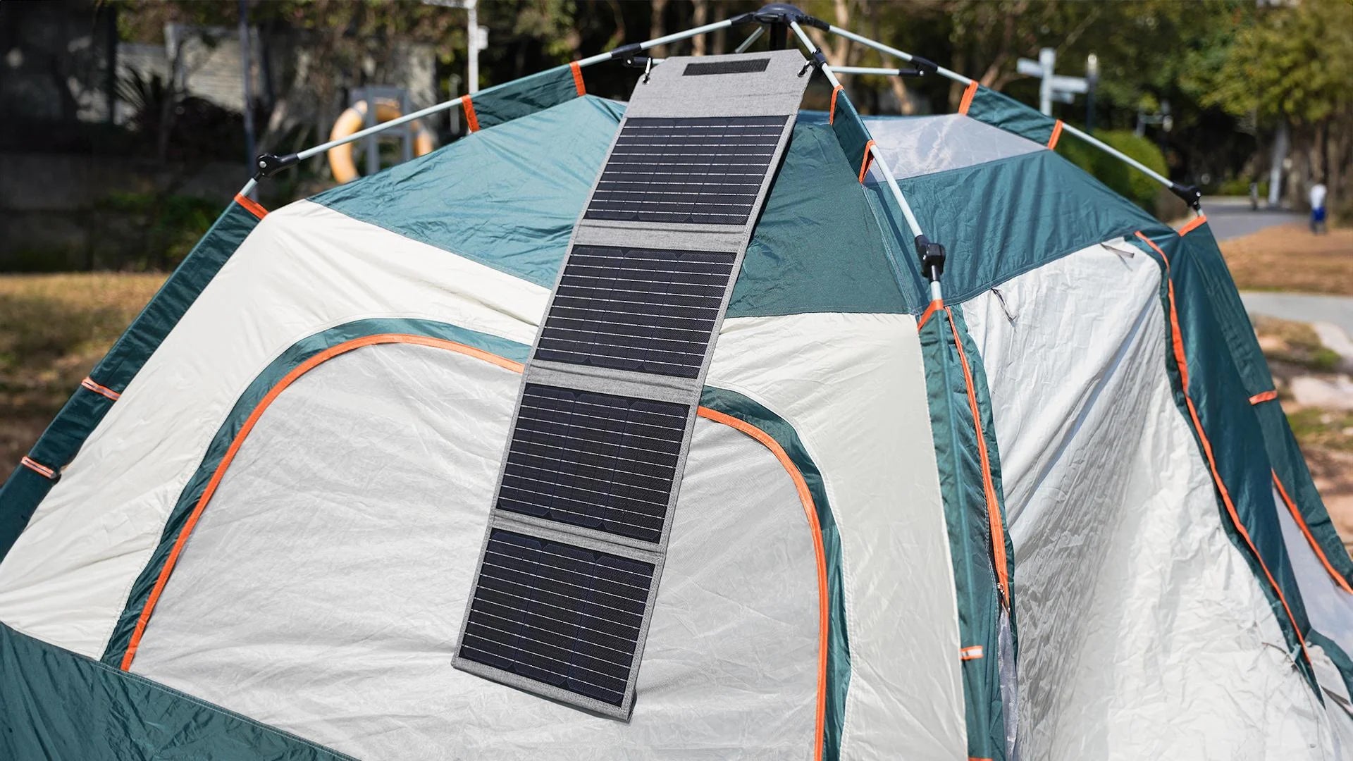 40W Solar Panel Portable Foldable with QC3.0 USB Type-C for Camping Hiking Backpacking