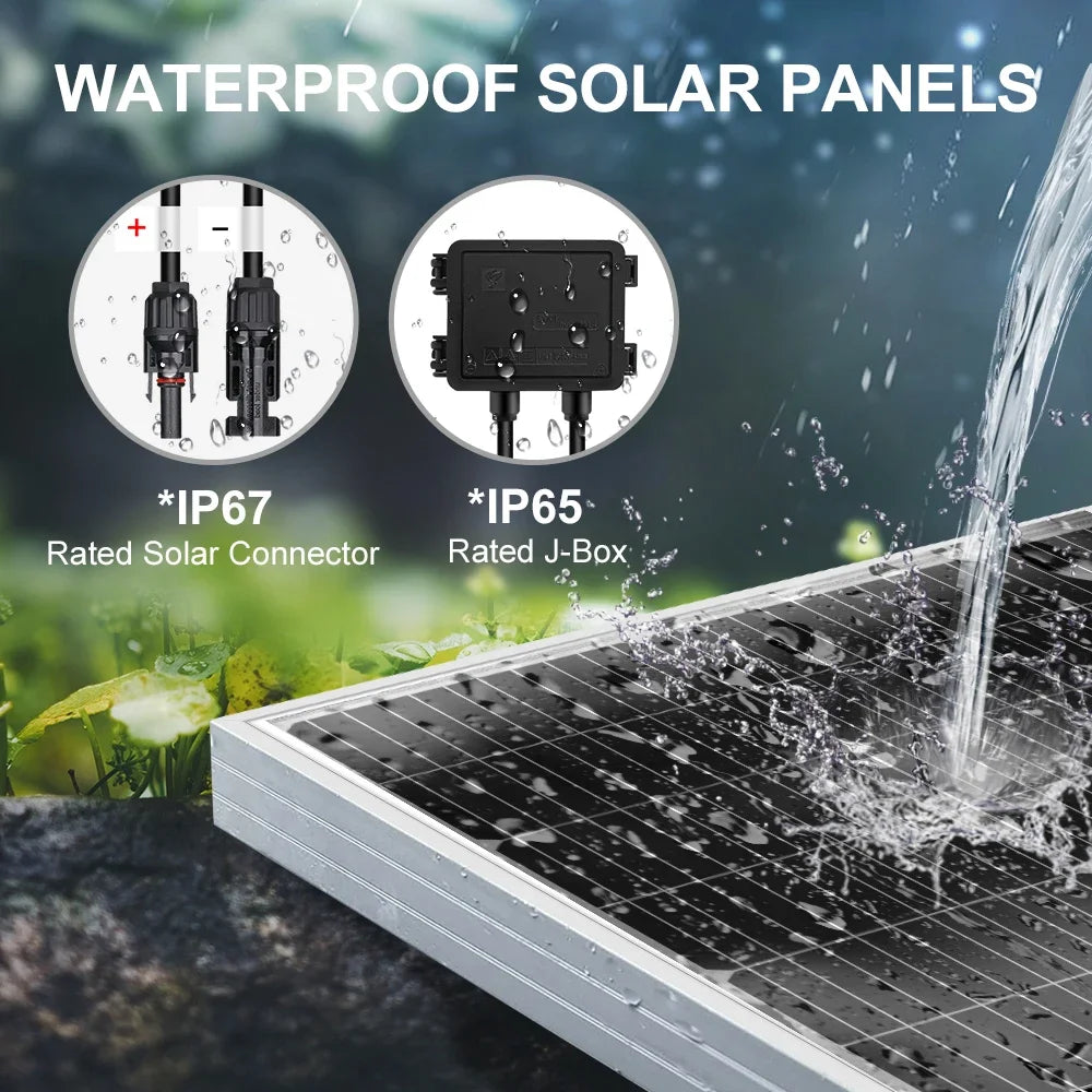 6000W 3000W Solar Panel Kit 12V/24V/48V Monocrystalline PV Module, High Efficiency, off Grid for Home RV Boat Battery Charging.