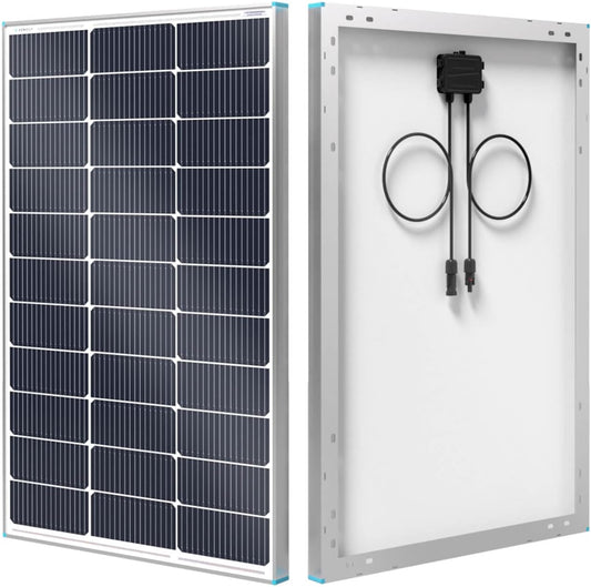 100W Solar Panel N-Type, 12V 100 Watt Solar Panel 16BB 25% High-Efficiency, N-Type Solar Panels for RV Marine Boat Trailer Camper Rooftop Farm and Other Off-Grid System