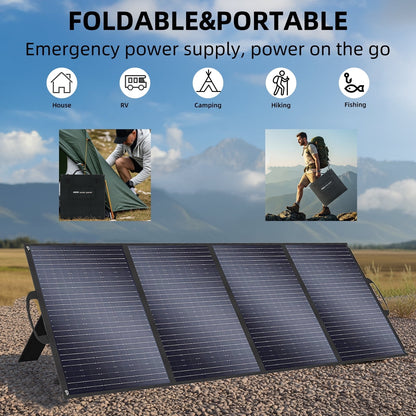 400W Portable Solar Panel, IP65 Waterproof, Lightweight & Fast Installation