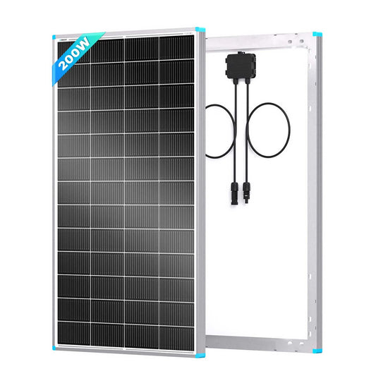 16BB N-Type 200 Watt Solar Panel 24V, 25% High-Efficiency, Solar Panel for Power Station, RV, Cabin, Off-Grid Applications