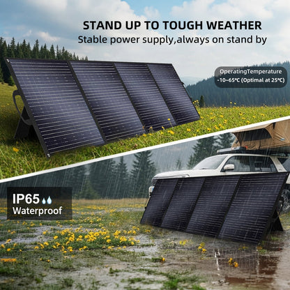 400W Portable Solar Panel, IP65 Waterproof, Lightweight & Fast Installation