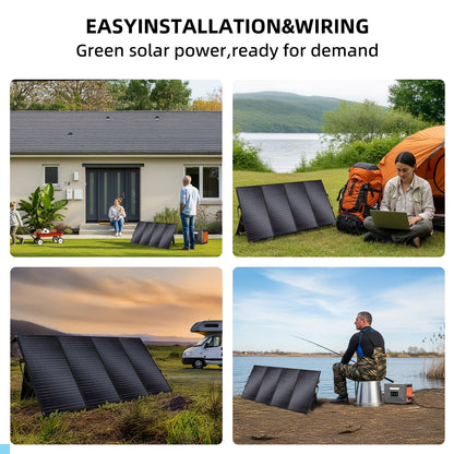 400W Portable Solar Panel, IP65 Waterproof, Lightweight & Fast Installation