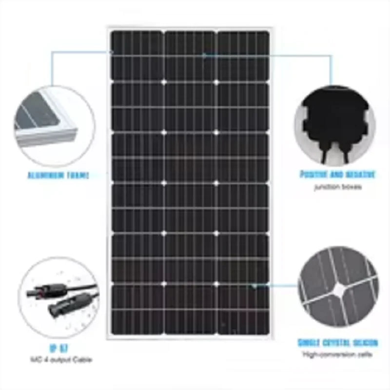 6000W 3000W Solar Panel Kit 12V/24V/48V Monocrystalline PV Module, High Efficiency, off Grid for Home RV Boat Battery Charging.