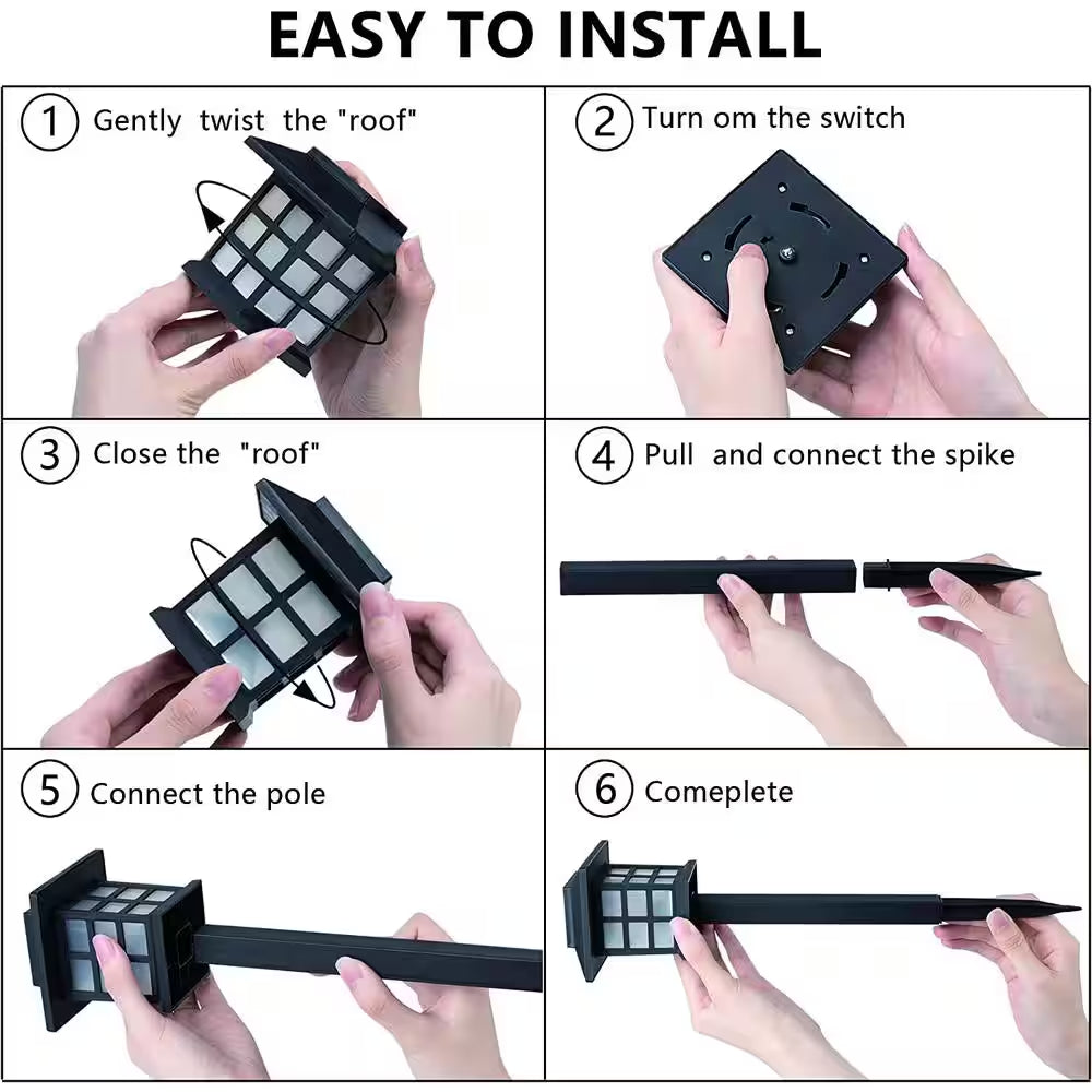 Solar Outdoor Lights, Solar Path Lights, Solar Walkway Lights Outdoor, Solar Garden Lights (12-Pack)