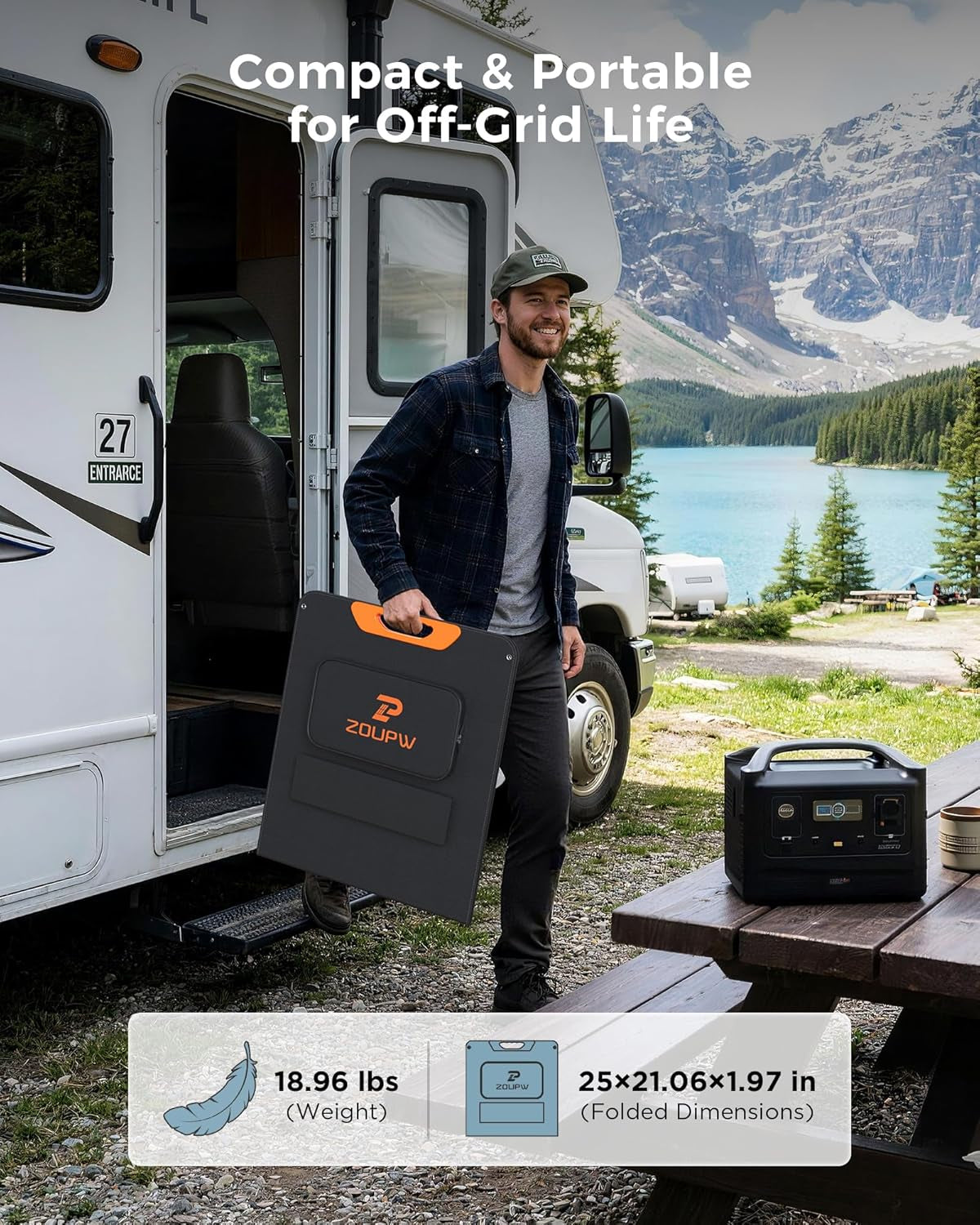 200W Portable Solar Panel for Power Station,23.5% Efficiency Mono Foldable Solar Charger with 4 Kickstands for Jackery 1000 V2/Bluetti/Ecoflow/Anker,Ip67 Waterproof for Camping RV Power Backup
