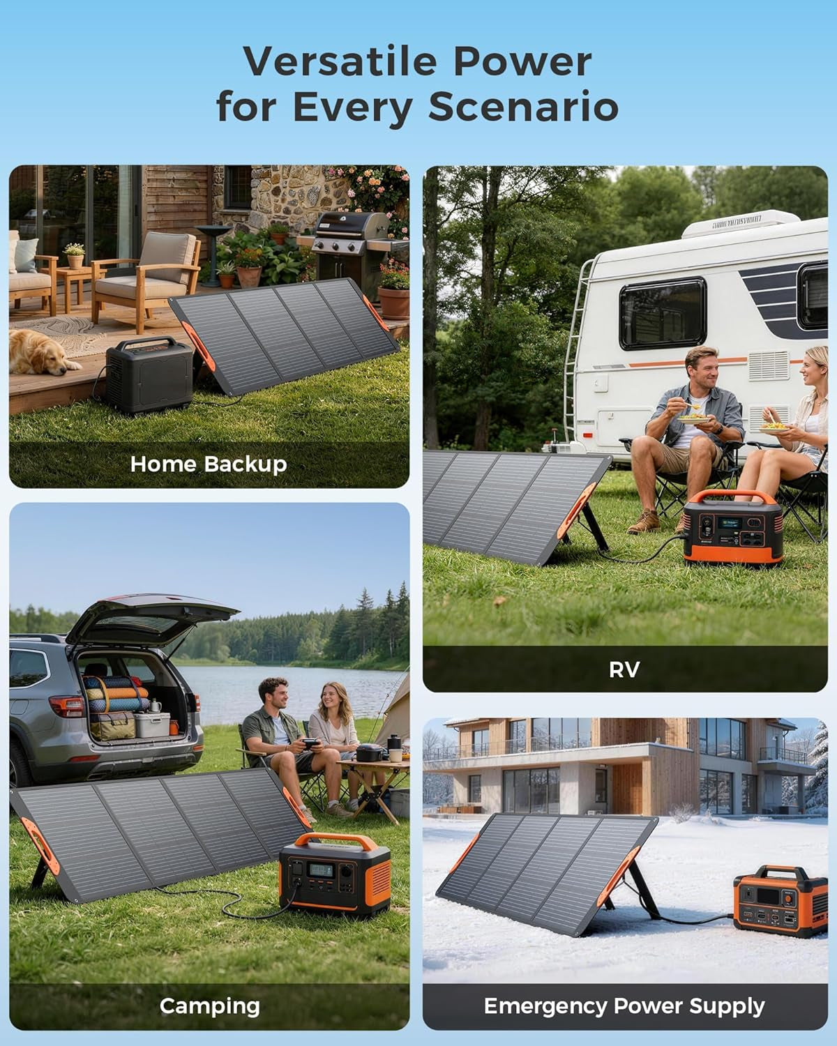 200W Portable Solar Panel for Power Station,23.5% Efficiency Mono Foldable Solar Charger with 4 Kickstands for Jackery 1000 V2/Bluetti/Ecoflow/Anker,Ip67 Waterproof for Camping RV Power Backup